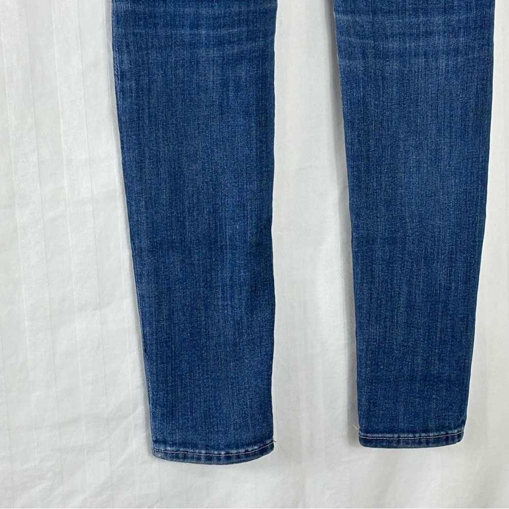 Gap True Skinny Distressed Jeans Size 0 / 25R Medium Wash EUC - Picture 7 of 12
